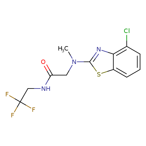 2-[(4-chloro-1,3-benzothiazol-2-yl)(methyl)amino]-N-(2,2,2-trifluoroethyl)acetamide