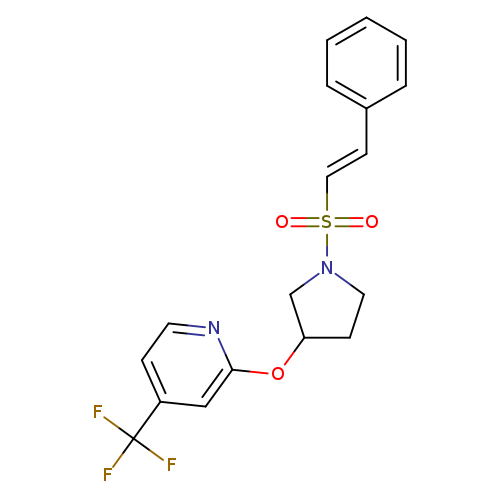 2-({1-[(E)-2-phenylethenesulfonyl]pyrrolidin-3-yl}oxy)-4-(trifluoromethyl)pyridine