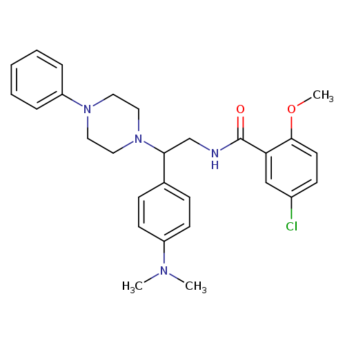 5-chloro-N-{2-[4-(dimethylamino)phenyl]-2-(4-phenylpiperazin-1-yl)ethyl}-2-methoxybenzamide