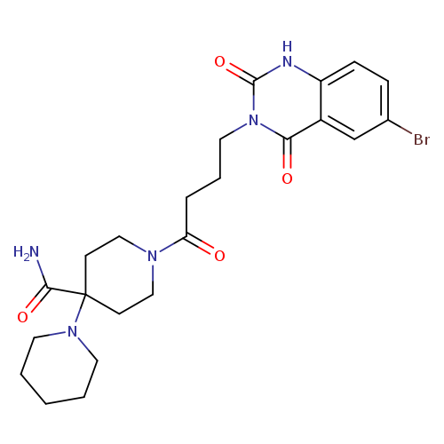1'-[4-(6-bromo-2,4-dioxo-1,2,3,4-tetrahydroquinazolin-3-yl)butanoyl]-[1,4'-bipiperidine]-4'-carboxamide