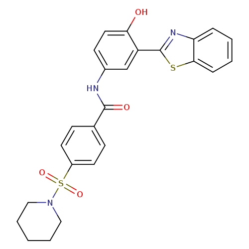 N-[3-(1,3-benzothiazol-2-yl)-4-hydroxyphenyl]-4-(piperidine-1-sulfonyl)benzamide