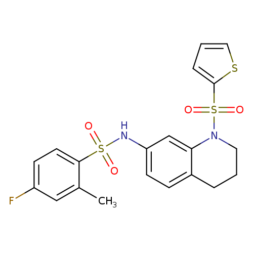 4-fluoro-2-methyl-N-[1-(thiophene-2-sulfonyl)-1,2,3,4-tetrahydroquinolin-7-yl]benzene-1-sulfonamide