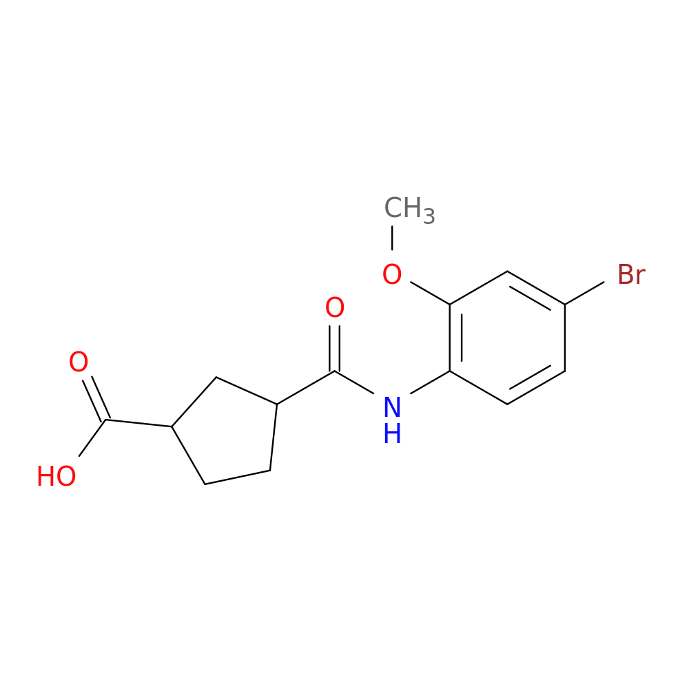 3-[(4-bromo-2-methoxyphenyl)carbamoyl]cyclopentane-1-carboxylic acid