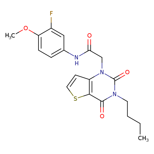 2-{3-butyl-2,4-dioxo-1H,2H,3H,4H-thieno[3,2-d]pyrimidin-1-yl}-N-(3-fluoro-4-methoxyphenyl)acetamide