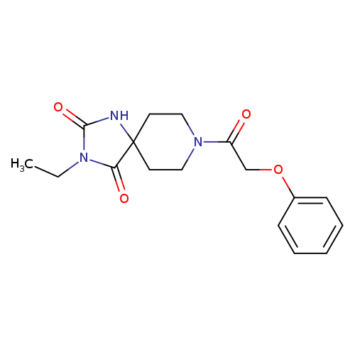 3-ethyl-8-(2-phenoxyacetyl)-1,3,8-triazaspiro[4.5]decane-2,4-dione