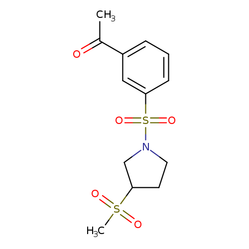 1-{3-[(3-methanesulfonylpyrrolidin-1-yl)sulfonyl]phenyl}ethan-1-one
