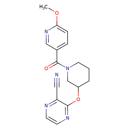 3-{[1-(6-methoxypyridine-3-carbonyl)piperidin-3-yl]oxy}pyrazine-2-carbonitrile