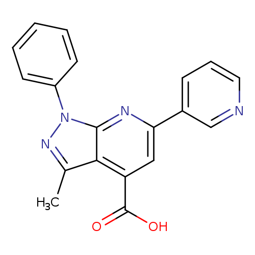 3-Methyl-1-phenyl-6-(pyridin-3-yl)-1H-pyrazolo[3,4-b]pyridine-4-carboxylic acid