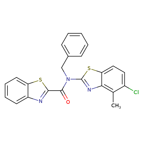 N-benzyl-N-(5-chloro-4-methyl-1,3-benzothiazol-2-yl)-1,3-benzothiazole-2-carboxamide