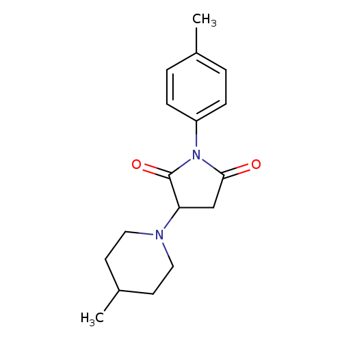 1-(4-methylphenyl)-3-(4-methyl-1-piperidinyl)-2,5-pyrrolidinedione