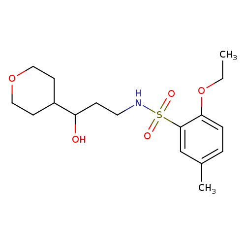2-ethoxy-N-[3-hydroxy-3-(oxan-4-yl)propyl]-5-methylbenzene-1-sulfonamide