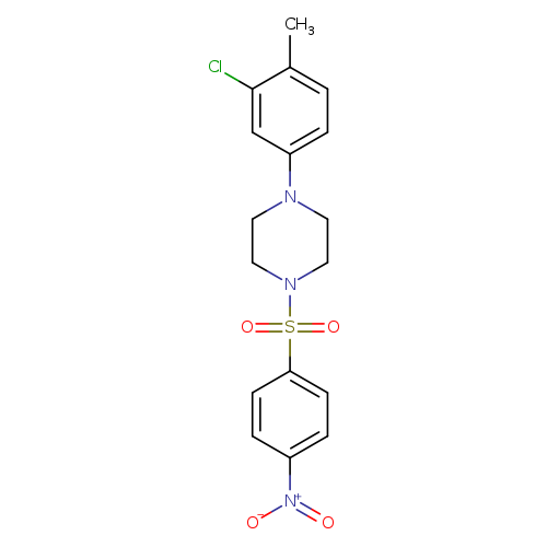 1-(3-chloro-4-methylphenyl)-4-(4-nitrobenzenesulfonyl)piperazine