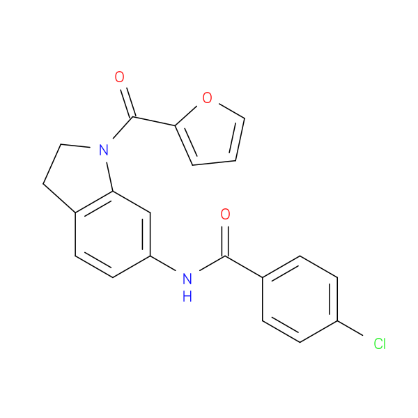 4-chloro-N-[1-(furan-2-carbonyl)-2,3-dihydro-1H-indol-6-yl]benzamide