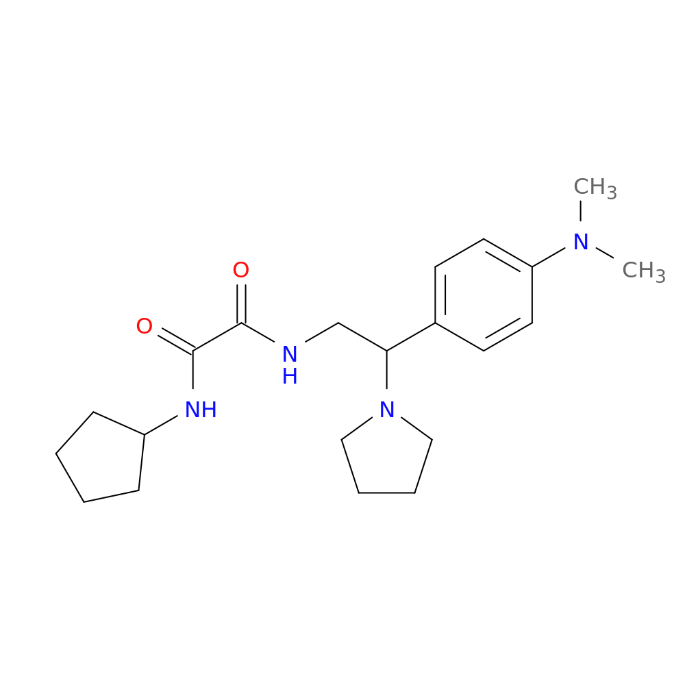 N-cyclopentyl-N'-{2-[4-(dimethylamino)phenyl]-2-(pyrrolidin-1-yl)ethyl}ethanediamide
