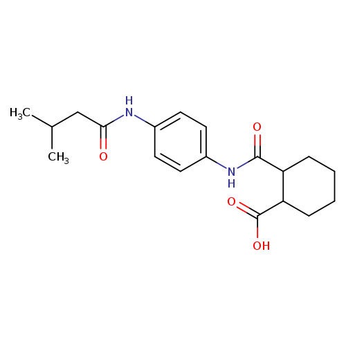 2-((4-(3-Methylbutanamido)phenyl)carbamoyl)cyclohexanecarboxylic acid