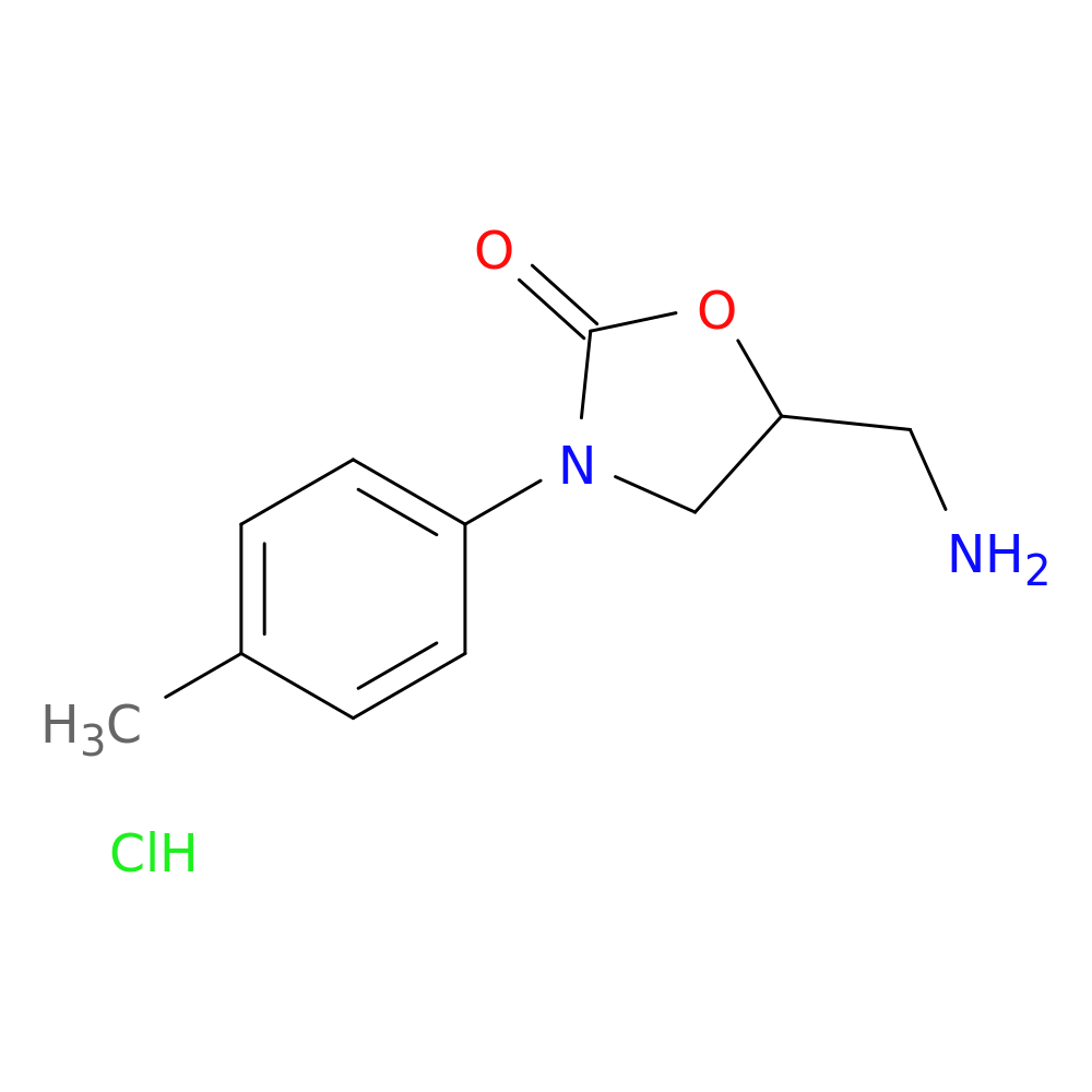 5-(aminomethyl)-3-(4-methylphenyl)-1,3-oxazolidin-2-one hydrochloride