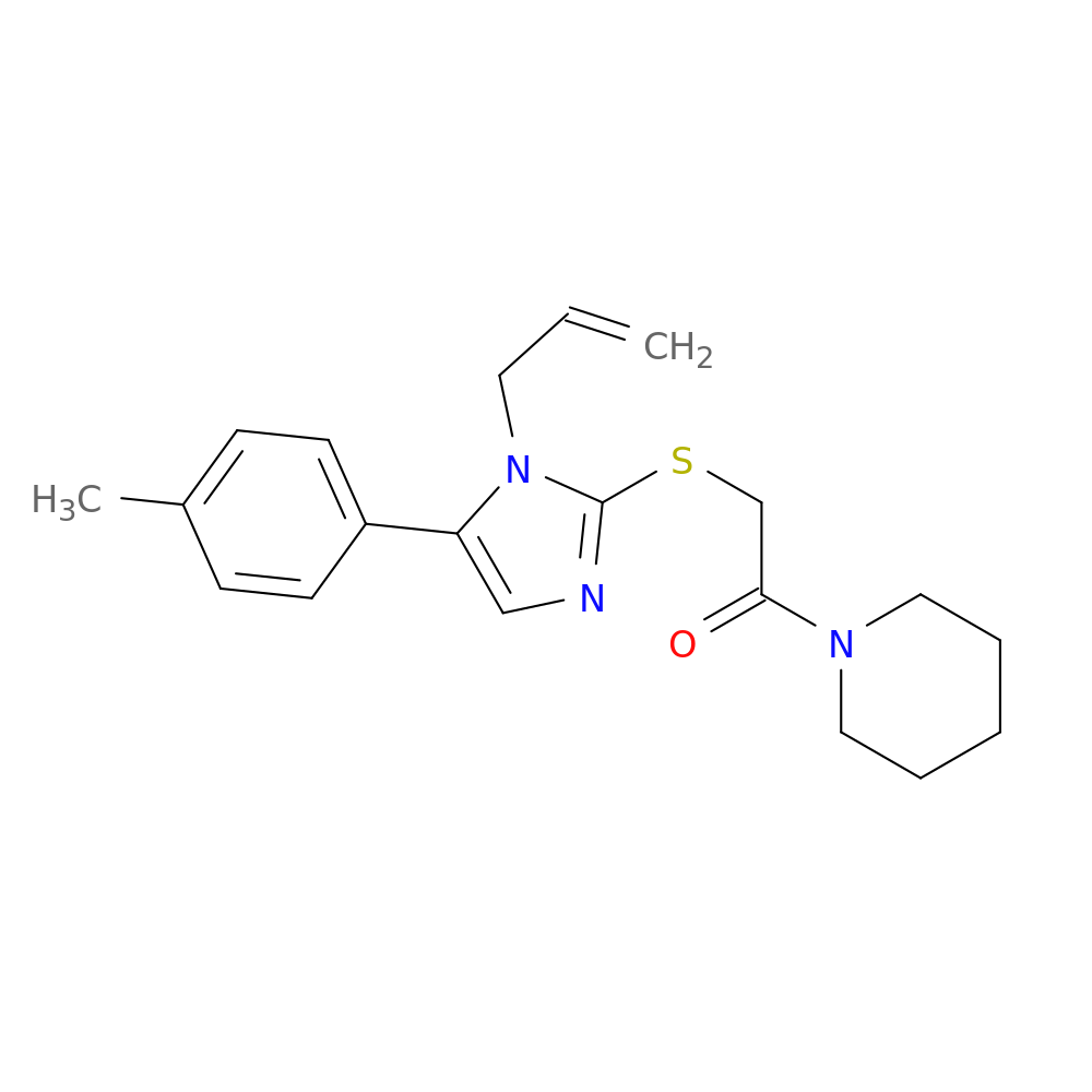 2-{[5-(4-methylphenyl)-1-(prop-2-en-1-yl)-1H-imidazol-2-yl]sulfanyl}-1-(piperidin-1-yl)ethan-1-one