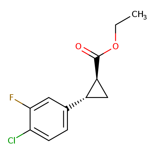 ethyl trans-2-(4-chloro-3-fluoro-phenyl)cyclopropanecarboxylate