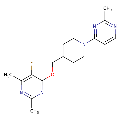 5-fluoro-2,4-dimethyl-6-{[1-(2-methylpyrimidin-4-yl)piperidin-4-yl]methoxy}pyrimidine