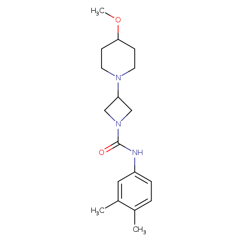 N-(3,4-dimethylphenyl)-3-(4-methoxypiperidin-1-yl)azetidine-1-carboxamide