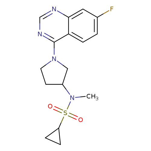 N-[1-(7-fluoroquinazolin-4-yl)pyrrolidin-3-yl]-N-methylcyclopropanesulfonamide