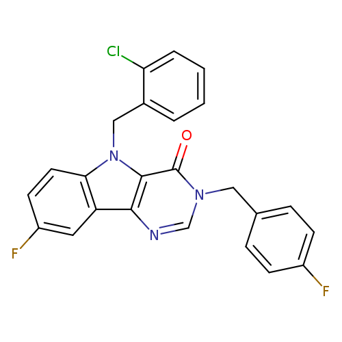 5-[(2-chlorophenyl)methyl]-8-fluoro-3-[(4-fluorophenyl)methyl]-3H,4H,5H-pyrimido[5,4-b]indol-4-one