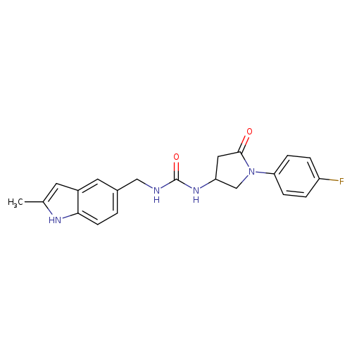 3-[1-(4-fluorophenyl)-5-oxopyrrolidin-3-yl]-1-[(2-methyl-1H-indol-5-yl)methyl]urea