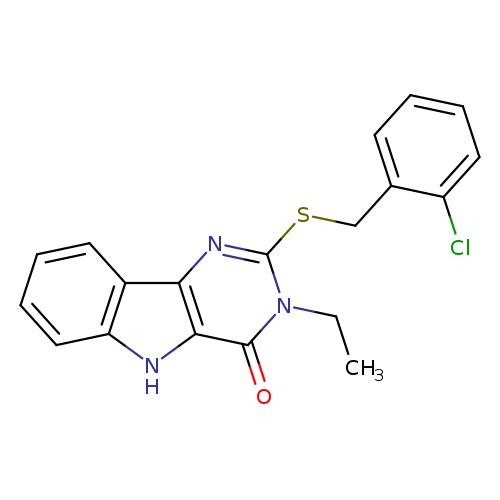 2-{[(2-chlorophenyl)methyl]sulfanyl}-3-ethyl-3H,4H,5H-pyrimido[5,4-b]indol-4-one