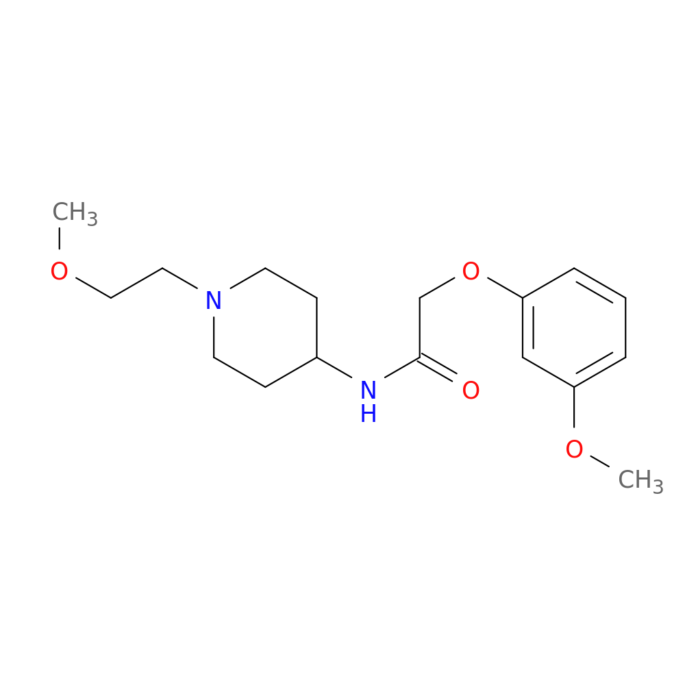 N-[1-(2-methoxyethyl)piperidin-4-yl]-2-(3-methoxyphenoxy)acetamide