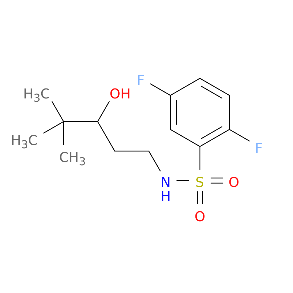 2,5-difluoro-N-(3-hydroxy-4,4-dimethylpentyl)benzene-1-sulfonamide