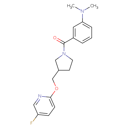 3-(3-{[(5-fluoropyridin-2-yl)oxy]methyl}pyrrolidine-1-carbonyl)-N,N-dimethylaniline