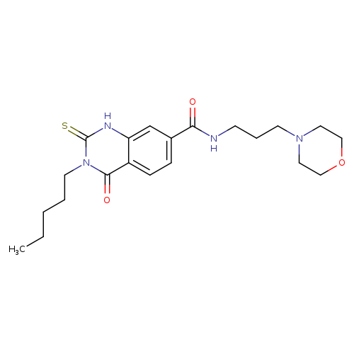 N-[3-(morpholin-4-yl)propyl]-4-oxo-3-pentyl-2-sulfanylidene-1,2,3,4-tetrahydroquinazoline-7-carboxamide
