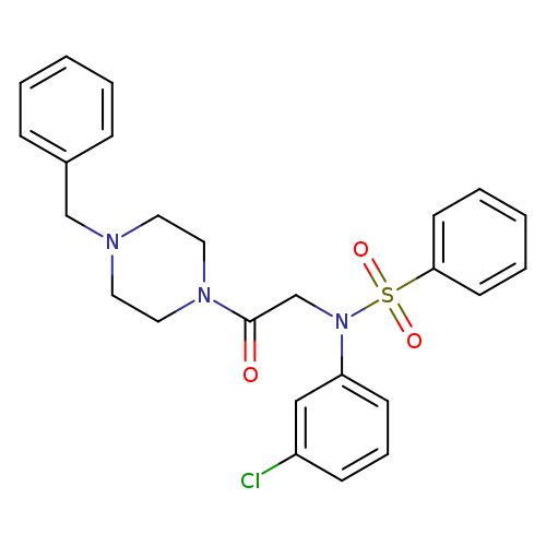 N-[2-(4-benzyl-1-piperazinyl)-2-oxoethyl]-N-(3-chlorophenyl)benzenesulfonamide