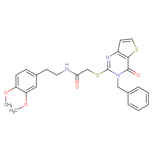 2-({3-benzyl-4-oxo-3H,4H-thieno[3,2-d]pyrimidin-2-yl}sulfanyl)-N-[2-(3,4-dimethoxyphenyl)ethyl]acetamide