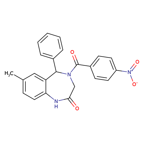 7-methyl-4-(4-nitrobenzoyl)-5-phenyl-2,3,4,5-tetrahydro-1H-1,4-benzodiazepin-2-one