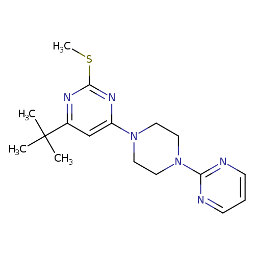 4-tert-butyl-2-(methylsulfanyl)-6-[4-(pyrimidin-2-yl)piperazin-1-yl]pyrimidine