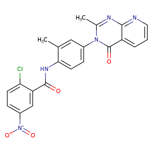 2-chloro-N-(2-methyl-4-{2-methyl-4-oxo-3H,4H-pyrido[2,3-d]pyrimidin-3-yl}phenyl)-5-nitrobenzamide