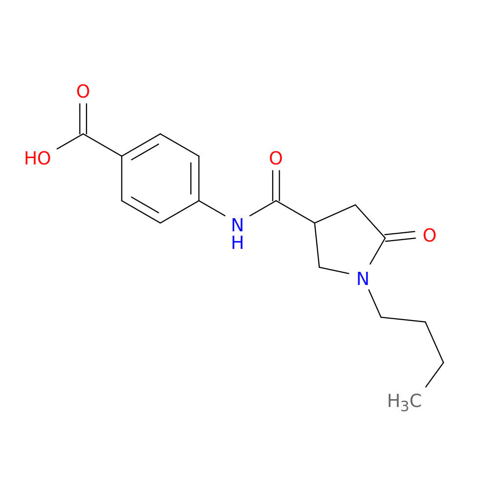 4-([(1-Butyl-5-oxopyrrolidin-3-yl)carbonyl]amino)benzoic acid