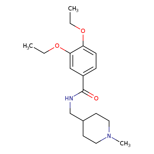 3,4-diethoxy-N-[(1-methylpiperidin-4-yl)methyl]benzamide