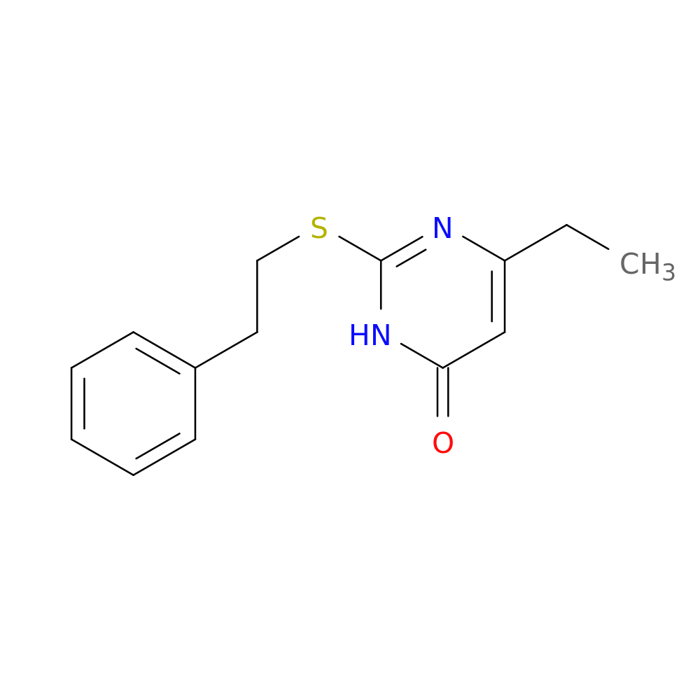 6-ethyl-2-[(2-phenylethyl)sulfanyl]-3,4-dihydropyrimidin-4-one