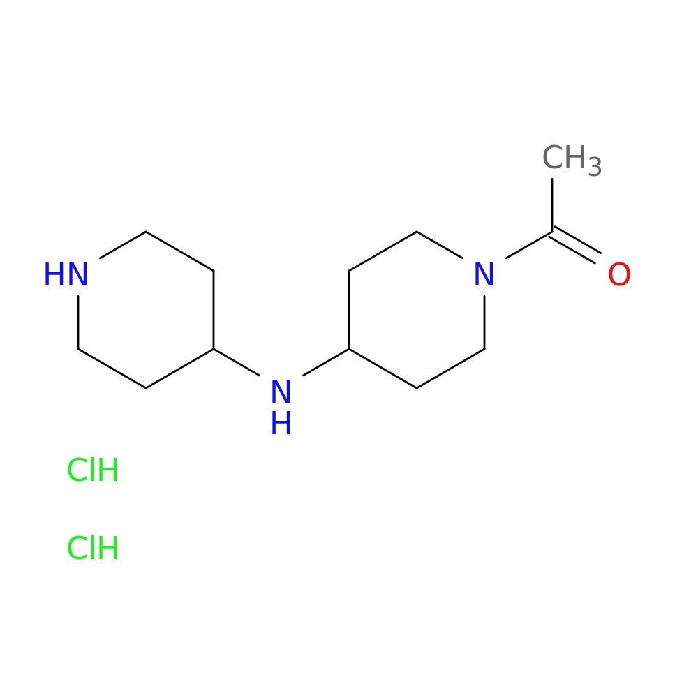 1-{4-[(piperidin-4-yl)amino]piperidin-1-yl}ethan-1-one dihydrochloride