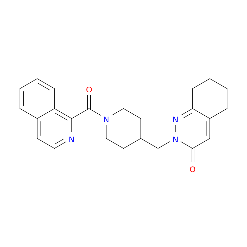 2-{[1-(isoquinoline-1-carbonyl)piperidin-4-yl]methyl}-2,3,5,6,7,8-hexahydrocinnolin-3-one