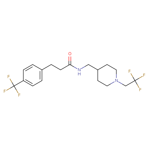 N-{[1-(2,2,2-trifluoroethyl)piperidin-4-yl]methyl}-3-[4-(trifluoromethyl)phenyl]propanamide