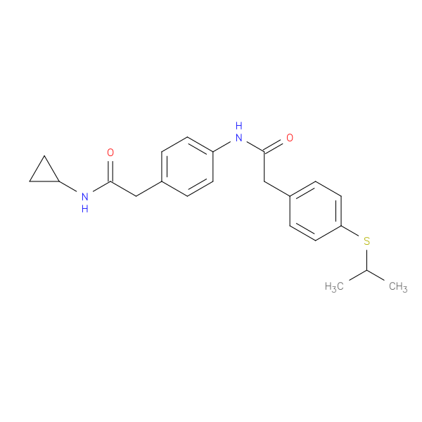 N-cyclopropyl-2-(4-{2-[4-(propan-2-ylsulfanyl)phenyl]acetamido}phenyl)acetamide