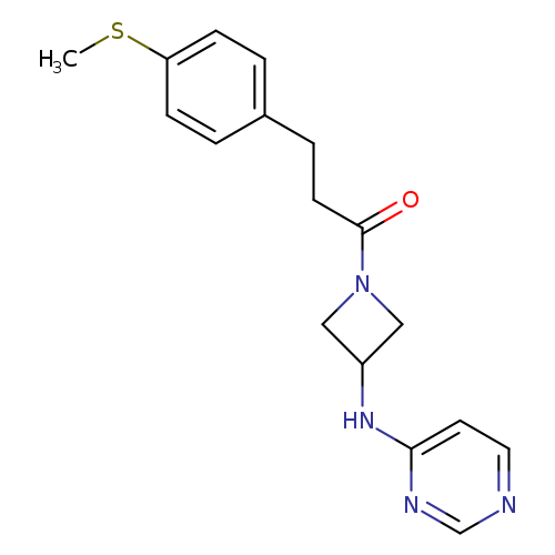 3-[4-(methylsulfanyl)phenyl]-1-{3-[(pyrimidin-4-yl)amino]azetidin-1-yl}propan-1-one