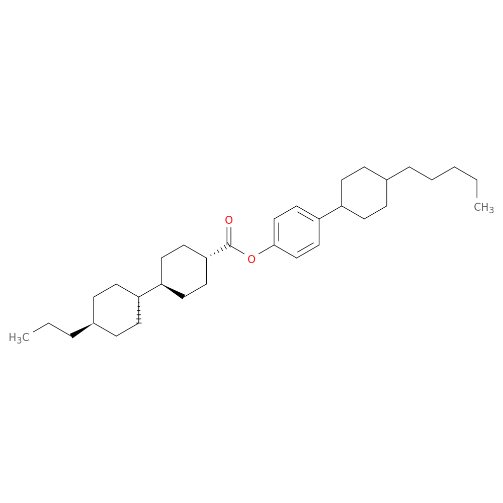 TRANS,TRANS-4-(TRANS-4-PENTYLCYCLOHEXYL)-PHENYL 4'-PROPYLBICYCLOHEXYL-4-CARBOXYLATE
