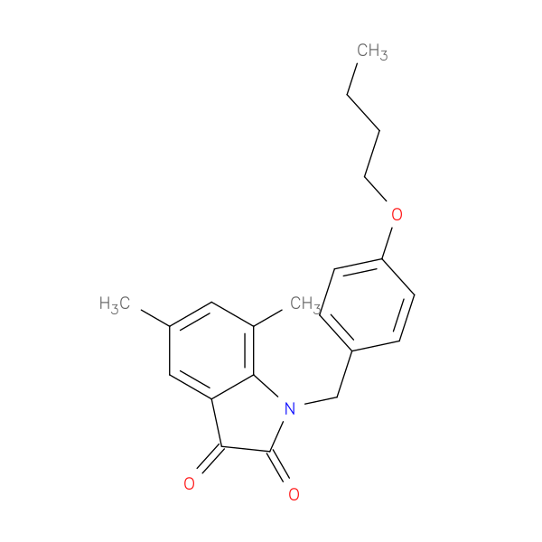 1-[(4-butoxyphenyl)methyl]-5,7-dimethyl-2,3-dihydro-1H-indole-2,3-dione