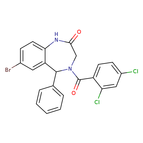 7-bromo-4-(2,4-dichlorobenzoyl)-5-phenyl-2,3,4,5-tetrahydro-1H-1,4-benzodiazepin-2-one