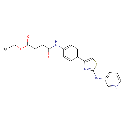 ethyl 3-[(4-{2-[(pyridin-3-yl)amino]-1,3-thiazol-4-yl}phenyl)carbamoyl]propanoate