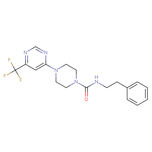 N-(2-phenylethyl)-4-[6-(trifluoromethyl)pyrimidin-4-yl]piperazine-1-carboxamide